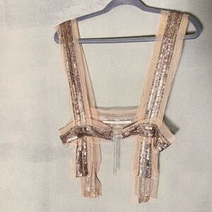 Twelfth Street By Cynthia Vincent Sequin Collar  Bib Romantic Ethereal Prarie